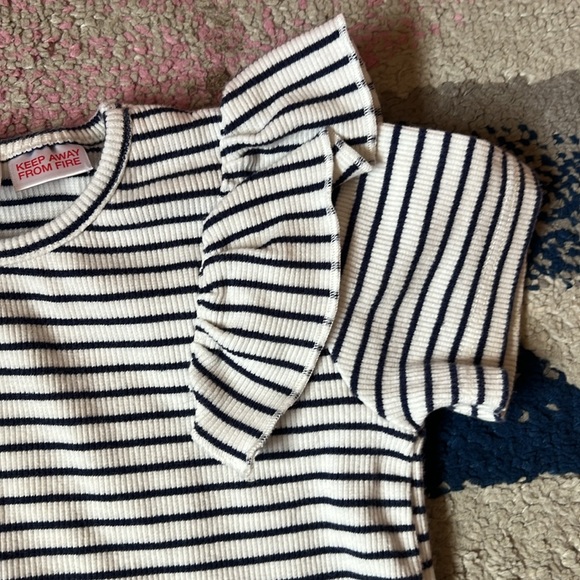 ZARA STRIPED RIB T-SHIRT - Picture 2 of 5